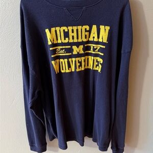 Pro Edge Navy and Yellow Long Sleeve Tee Size 2xl